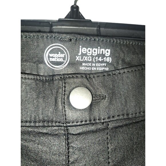 Wonder Nation Womens XL Jegging Black Polyurethane & Rayon Blend Size 14-16 - Picture 2 of 11